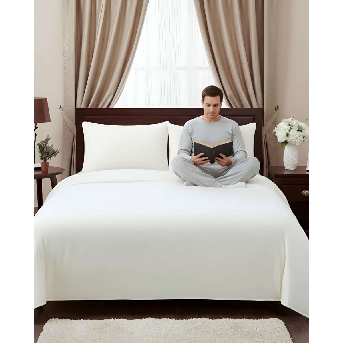 GENERICO - Sábana de Polar Ultra Suave Máxima Calidez y Confort plaza y media