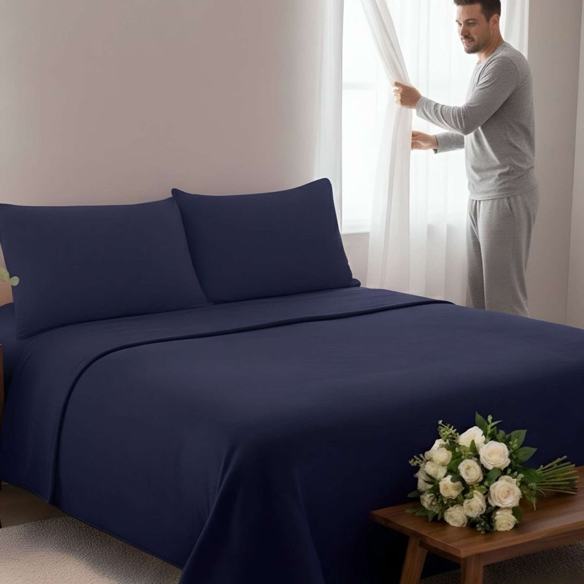 GENERICO - Sábana de Polar Ultra Suave Máxima Calidez y Confort plaza y media