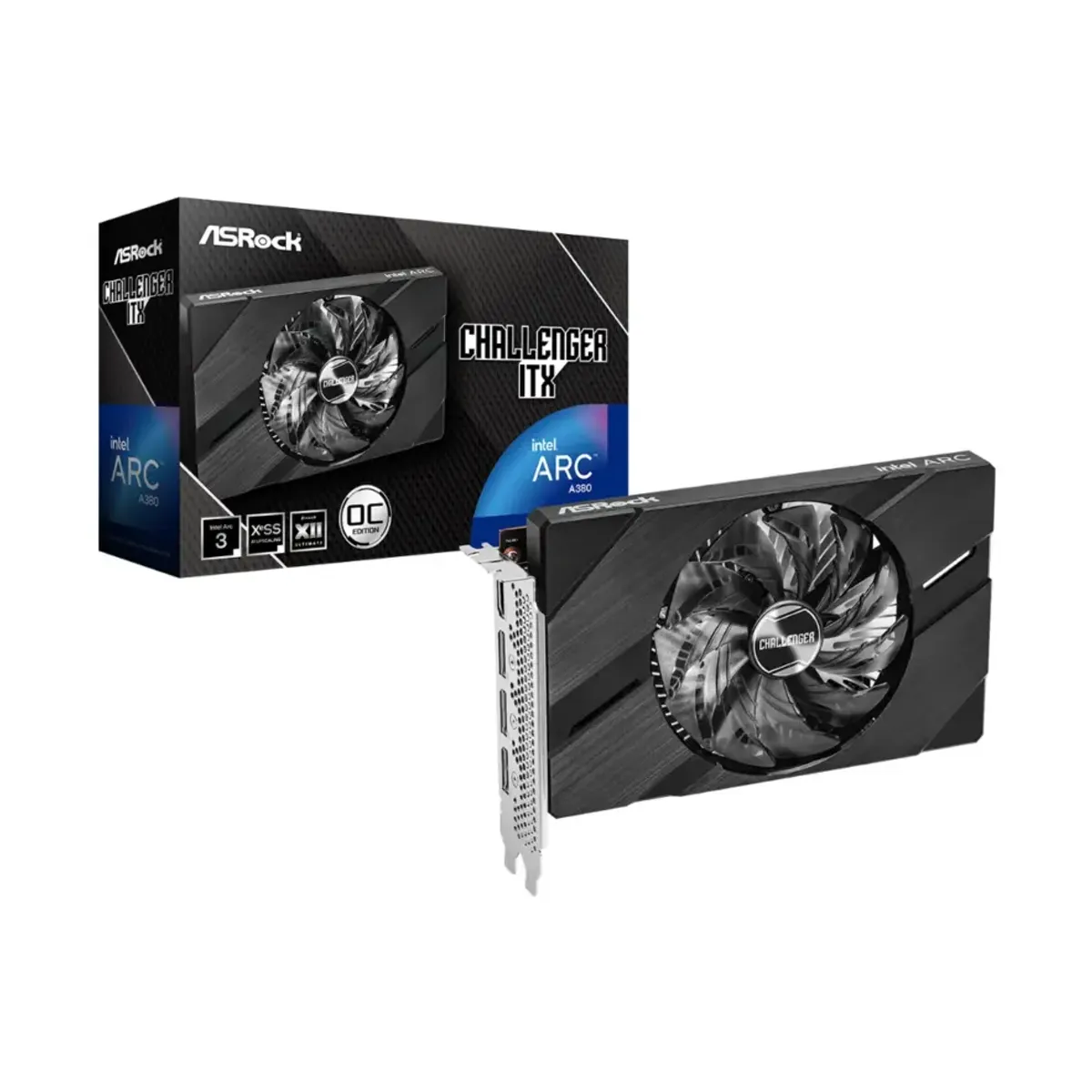 ASROCK - Tarjeta de Video ASRock Intel Arc A380 Challenger ITX 6GB OC GDDR6