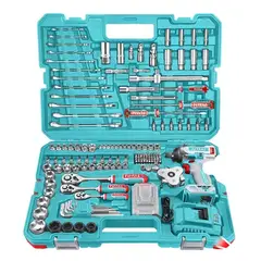 TOTAL TOOLS - Nuevo Kit Llave De Impacto 20v + Herramientas - 152 Piezas Total.