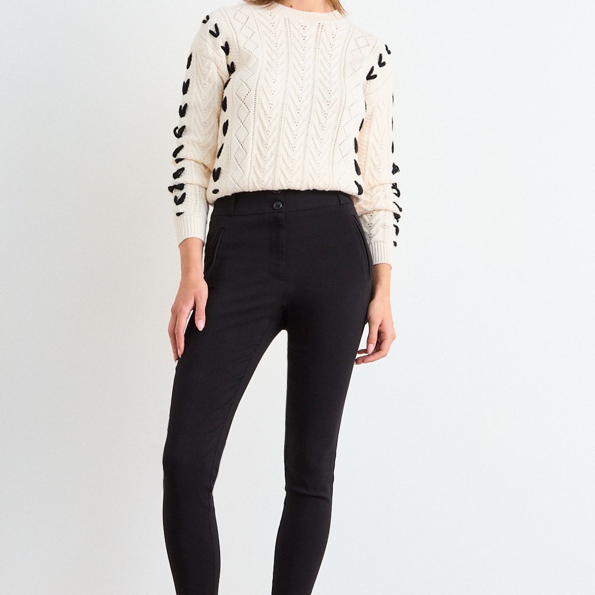 IO - Calza Lisa Mujer Negro Io