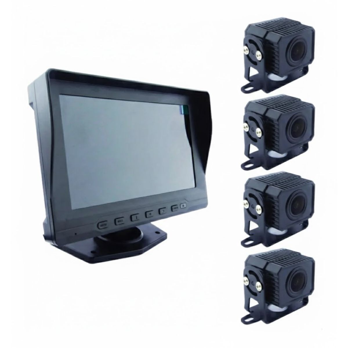 GENERICO - Kit Para Camion Con Dvr, Pantalla 7 Con 4 Camaras