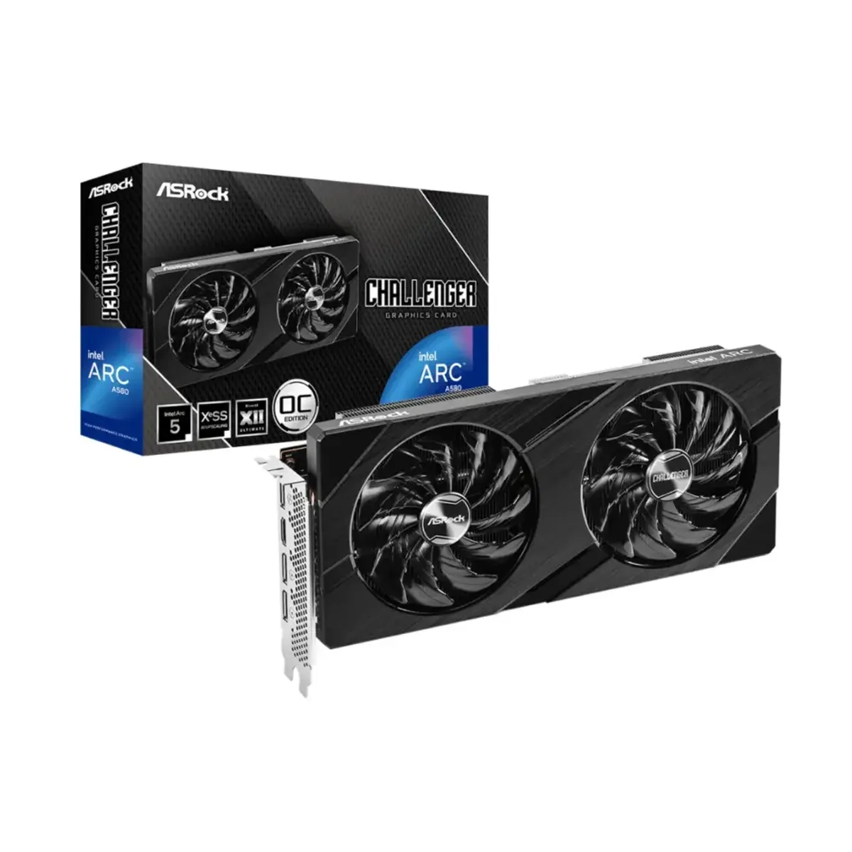 ASROCK - Tarjeta de Video ASRock Intel Arc A580 Challenger 8GB OC GDDR6