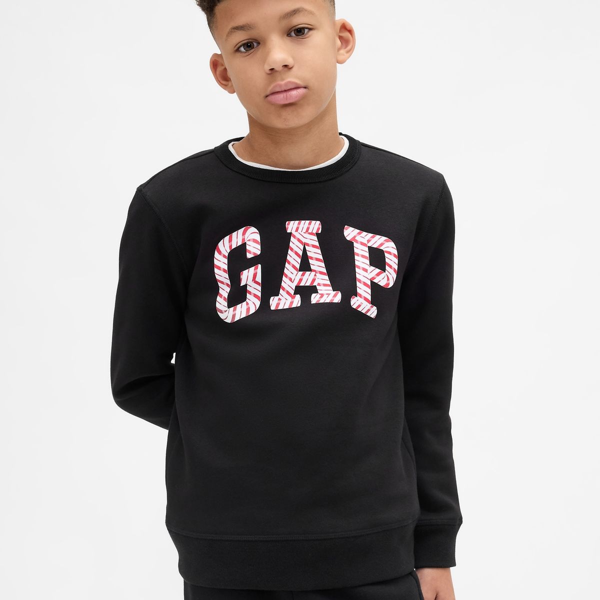 GAP - Polerón Niño Sin Gorro Negro Gap