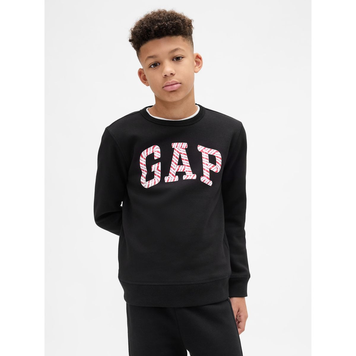 GAP - Polerón Niño Sin Gorro Negro Gap