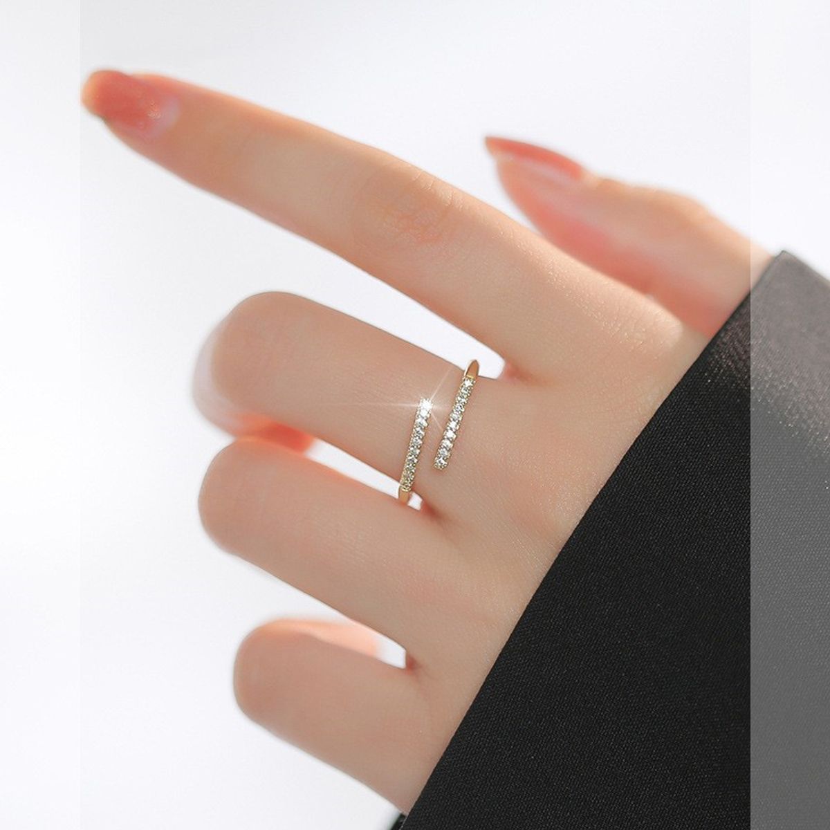 LUX JOYAS - Anillo Plata 925 Cruzado Bri Ajust