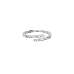 LUX JOYAS - Anillo Plata 925 Cruzado Bri Ajust