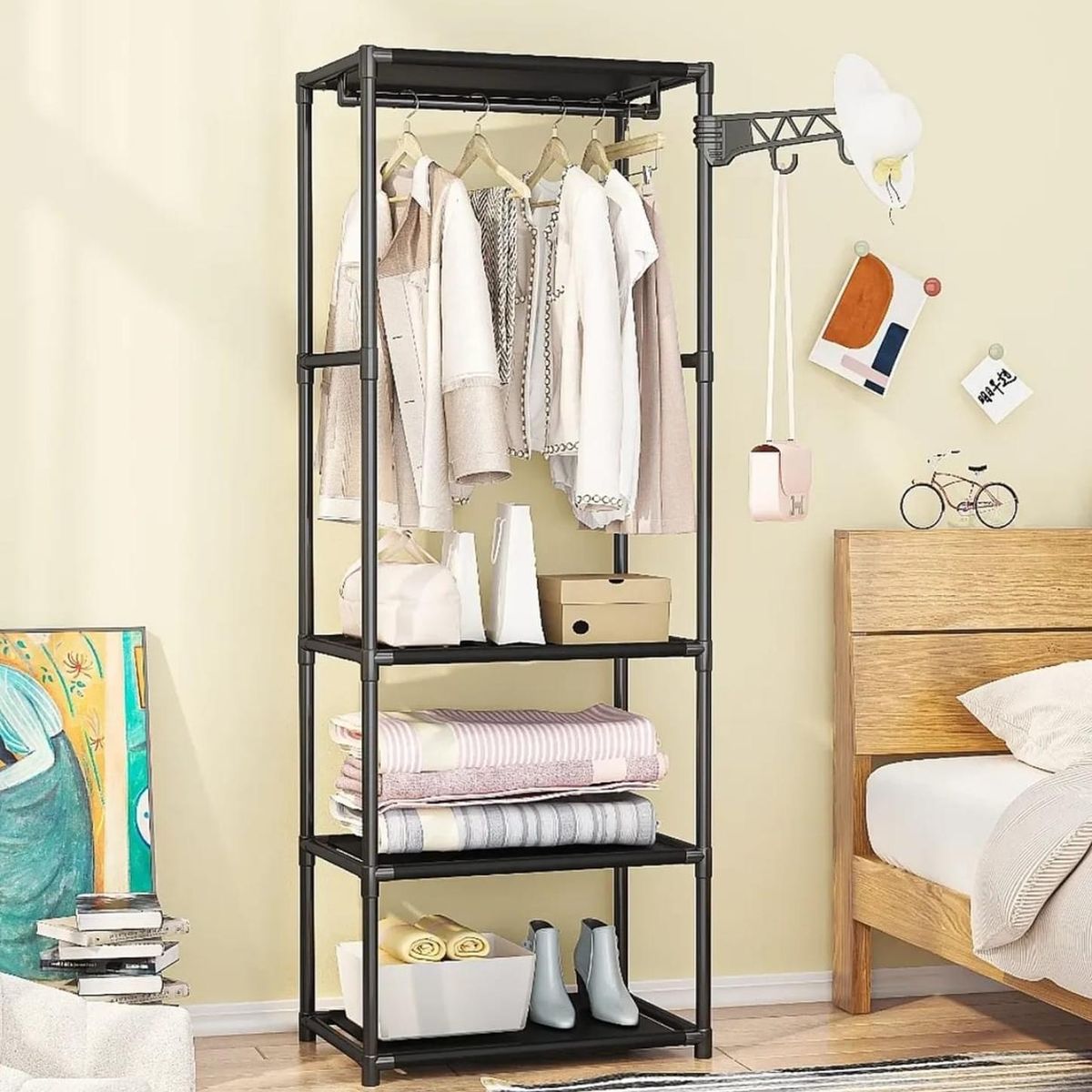 GENERICO - Closet organizador De Ropa Con Estantes Perchero Metalico