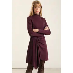 LIOLA - Vestido Con Rucha, Ciruela