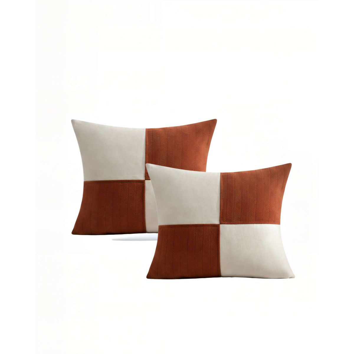 GENERICO - JUEGO DE 2 FUNDAS DE COJIN 45CMX45CM CHENILLE ROMBO COLOR BURDEO