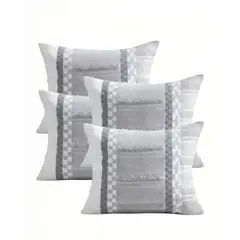 GENERICO - SET DE 4 FUNDAS DE COJIN 45CMX45CM EMPALME ROMBO 2