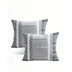 GENERICO - JUEGO DE 2 FUNDAS DE COJIN 45CMX45CM EMPALME ROMBO 1