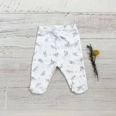 WAWA BABY DESIGN - Pantalón Elefante Celeste Algodón Pima Bebé