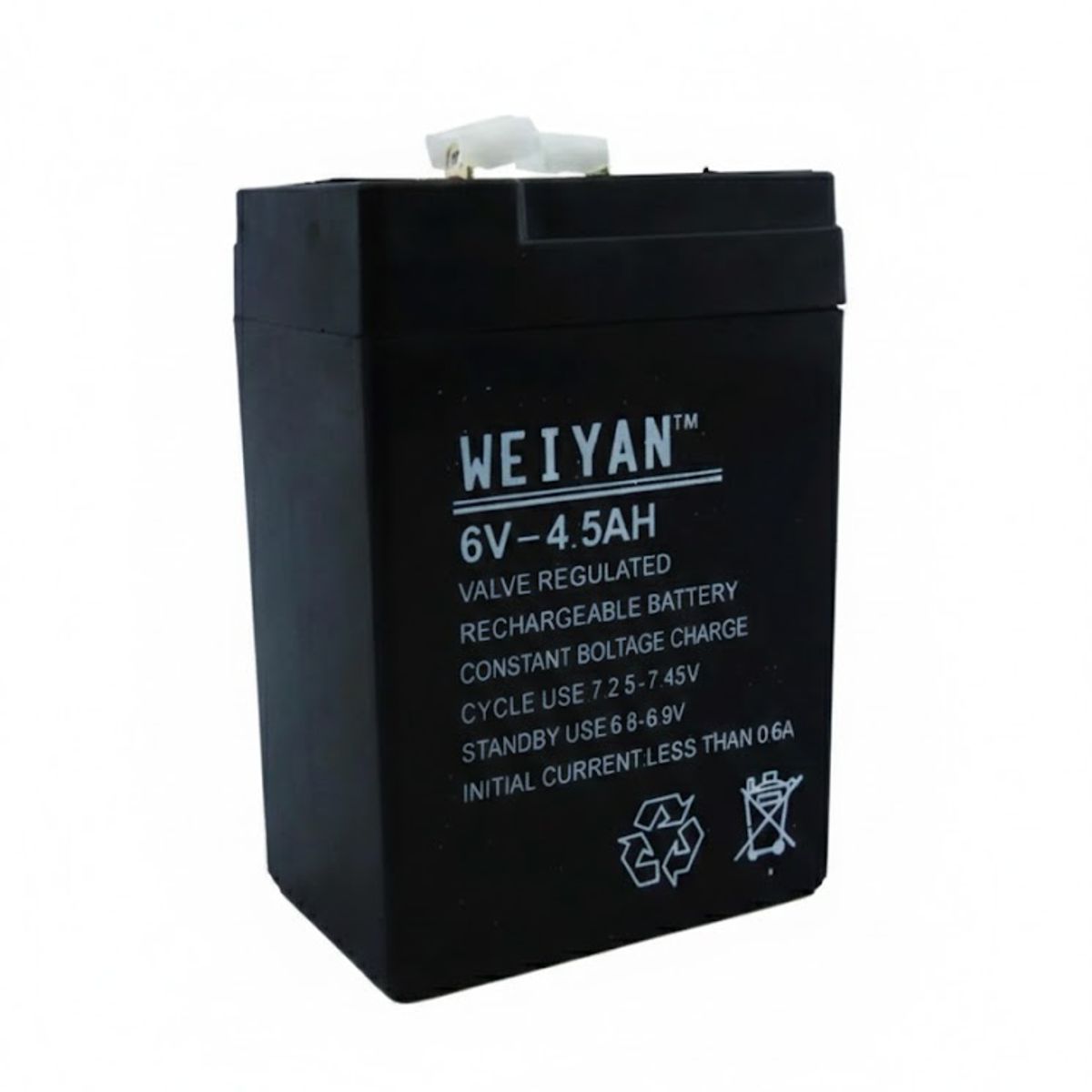 GENERICO - Bateria 6 Volt 4 Amp Repuesto, Marca Weiyan