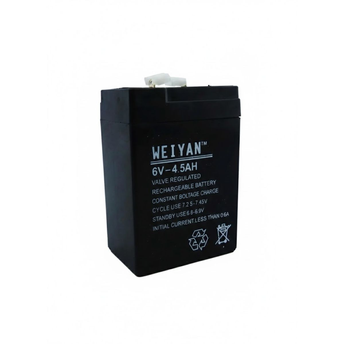 GENERICO - Bateria 6 Volt 4 Amp Repuesto, Marca Weiyan