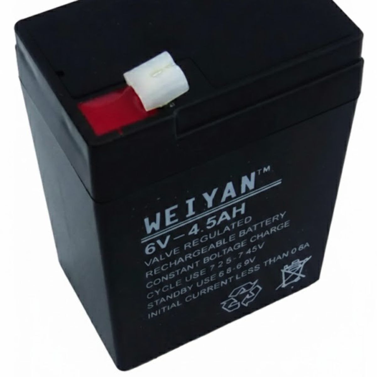 GENERICO - Bateria 6 Volt 4 Amp Repuesto, Marca Weiyan