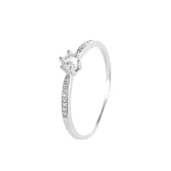 LUX JOYAS - Anillo Plata 925 Solitario Microcircón