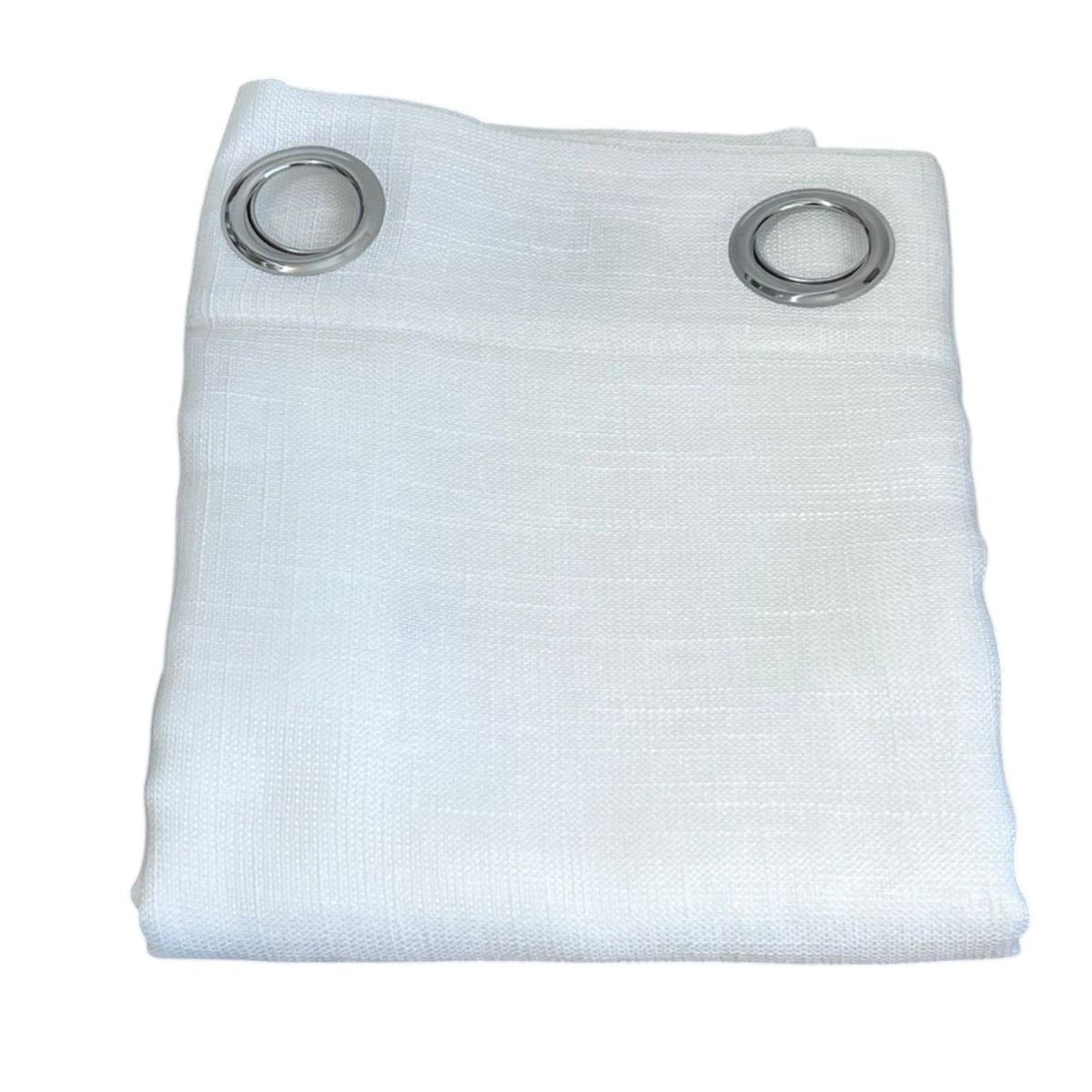 OEM - Cortina Visillo 1 Paños Cortina 8 Anillos 140x230cm Blanco