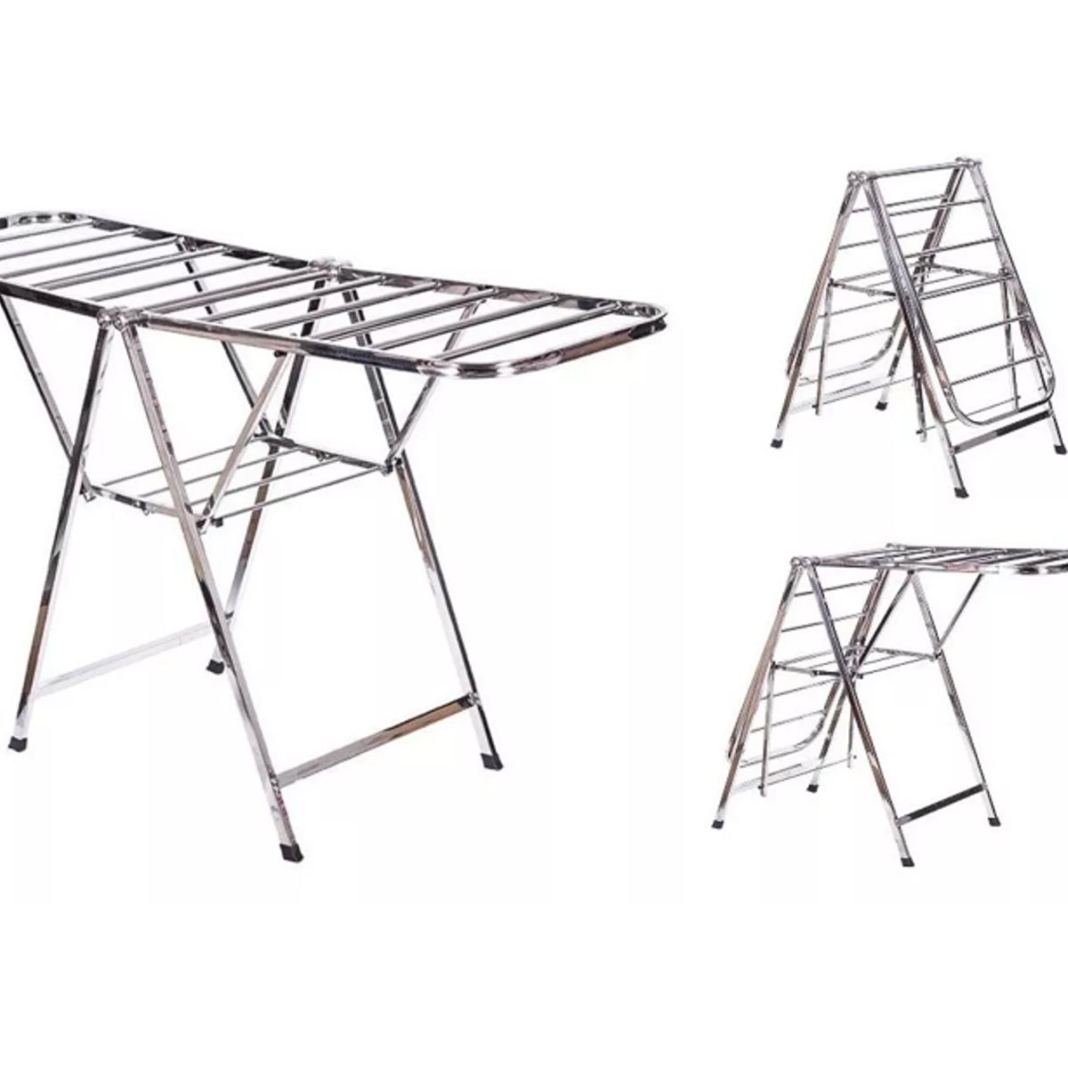 GENERICO - Percha plegable para ropa , tendedero acero 61x120cm, expansion145cm