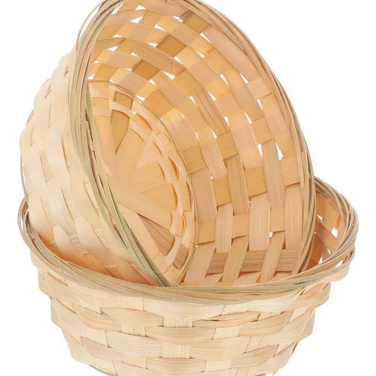 GENERICO - Pack 6 Cesta Panera Tejida Cesta De Pan Pascuas 20x9cm Beige_.