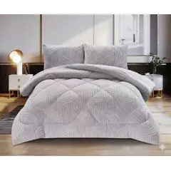 DIANA - COBERTOR DE INVIERNO TEXTURIZADO CON CHIPORRO 1.5 PLAZA UNICOLOR