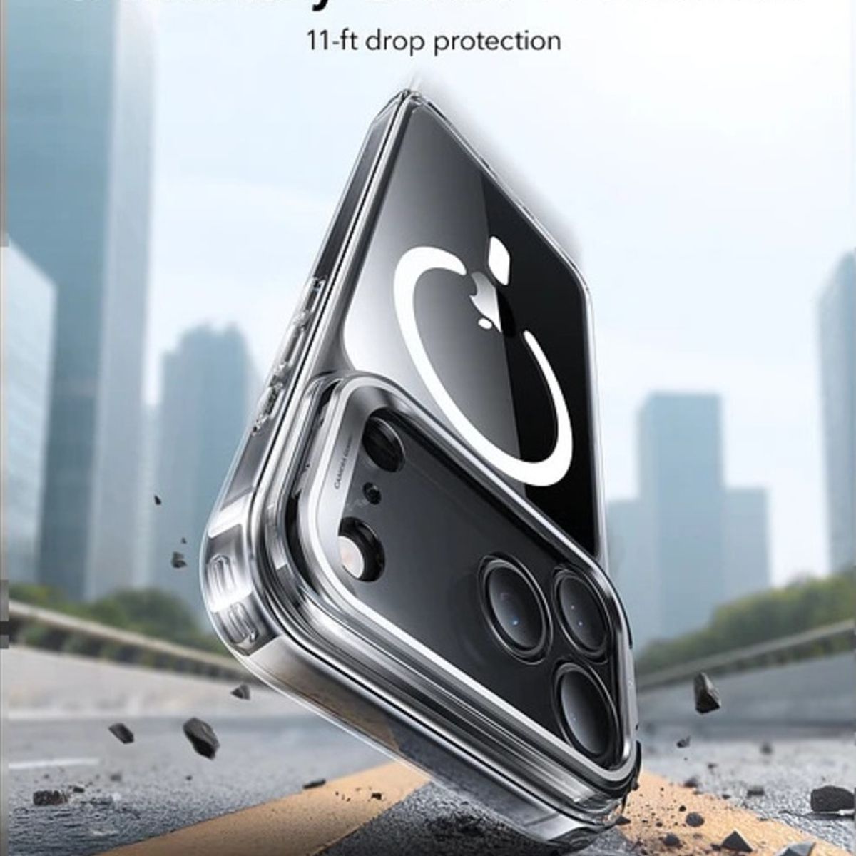 ESR - Carcasa ESR Para iPhone 17 Pro Max Hybrid Stash Stand Naranja