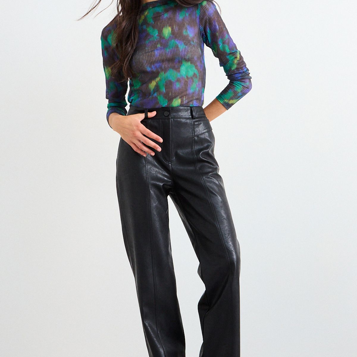 IO - Pantalon Liso Mujer Negro Io