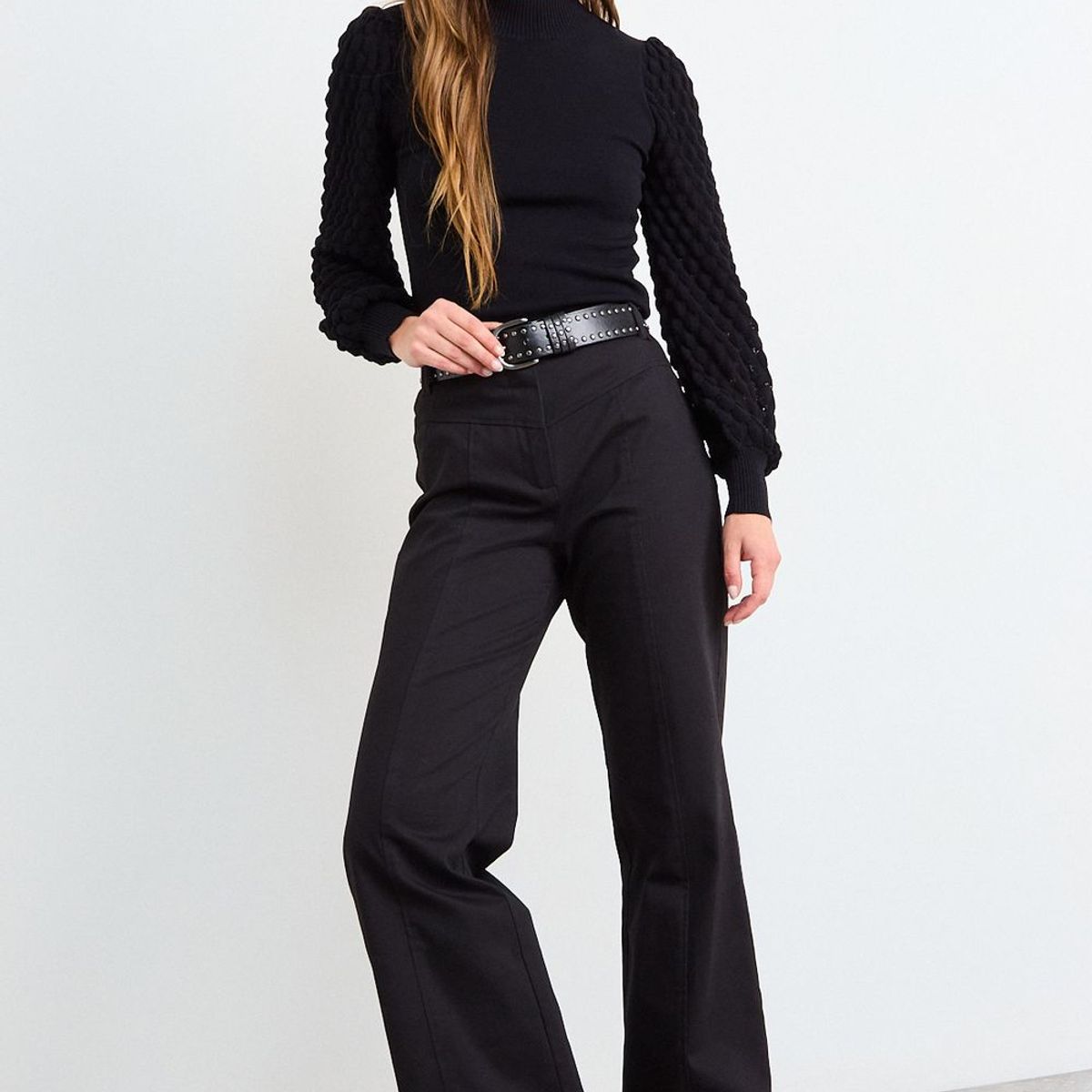 IO - Pantalon Liso Mujer Negro Io