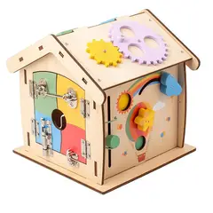 GENERICO - Casa De Madera Didáctica Sensorial Desarrollo Habilidades Diarias