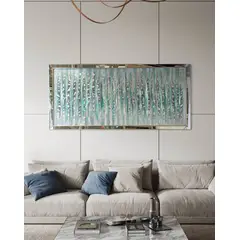 DEKAM DISEÑO - Cuadro Espejado Destellos Gris 190x90 Cms