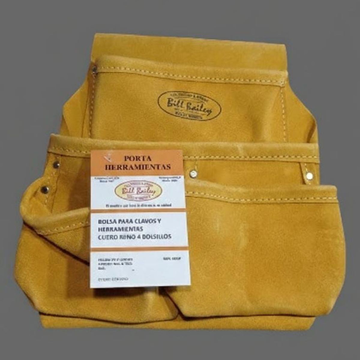 GENERICO - COLETO PORTAHERRAMIENTAS BILL BAILEY CUERO OCRE 4 BOLSILLOS