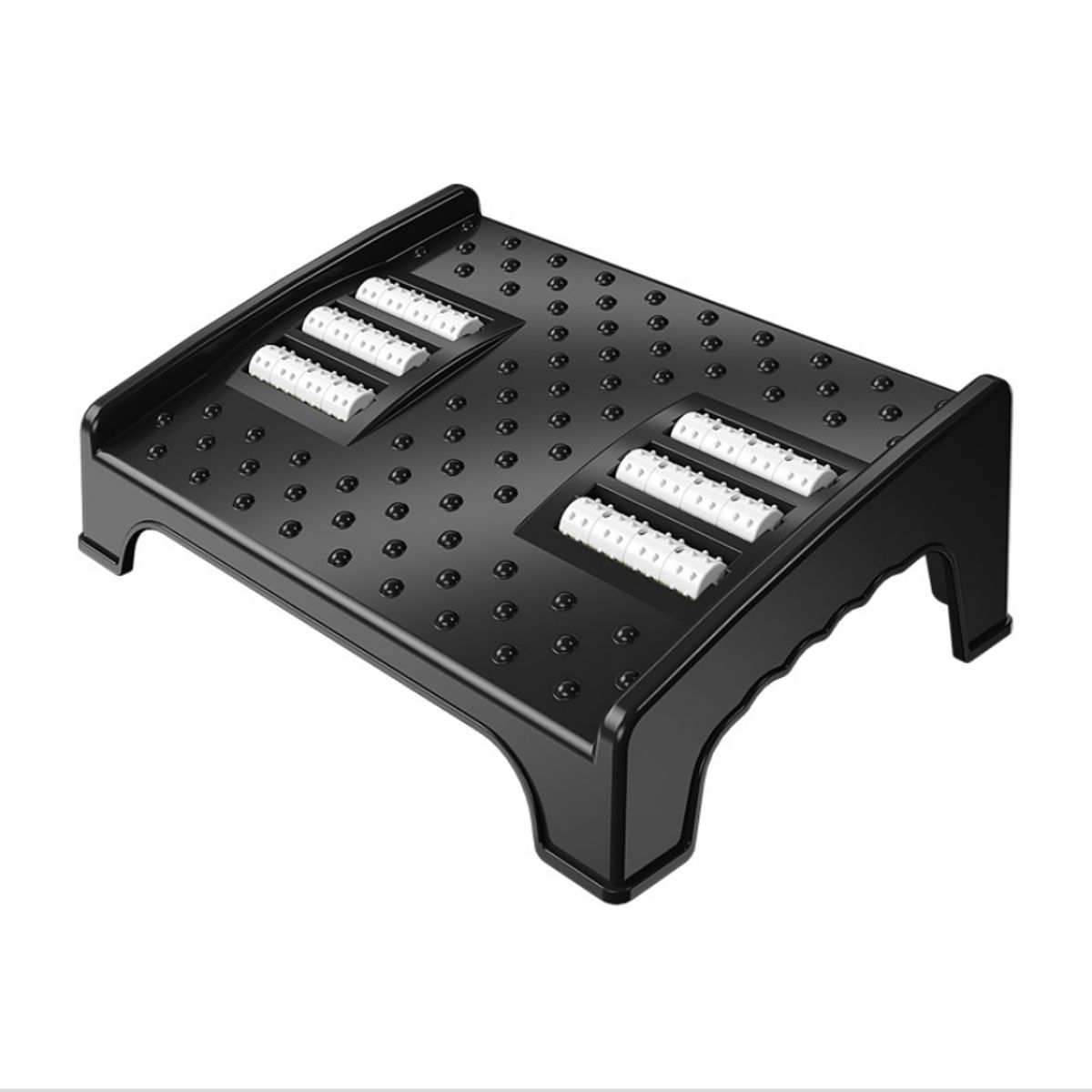 GENERICO - Apoya Pies Masajeador Escritorio Reposapiés 6 Rodillos