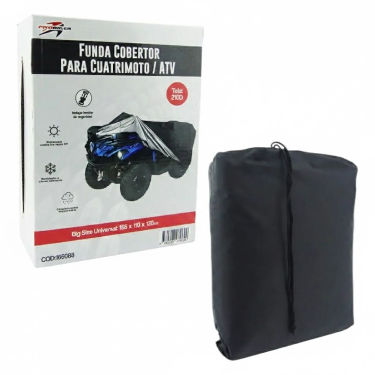 GENERICO - Funda Cobertor P Cuatrimoto O Atv Probiker Impermiable Gris