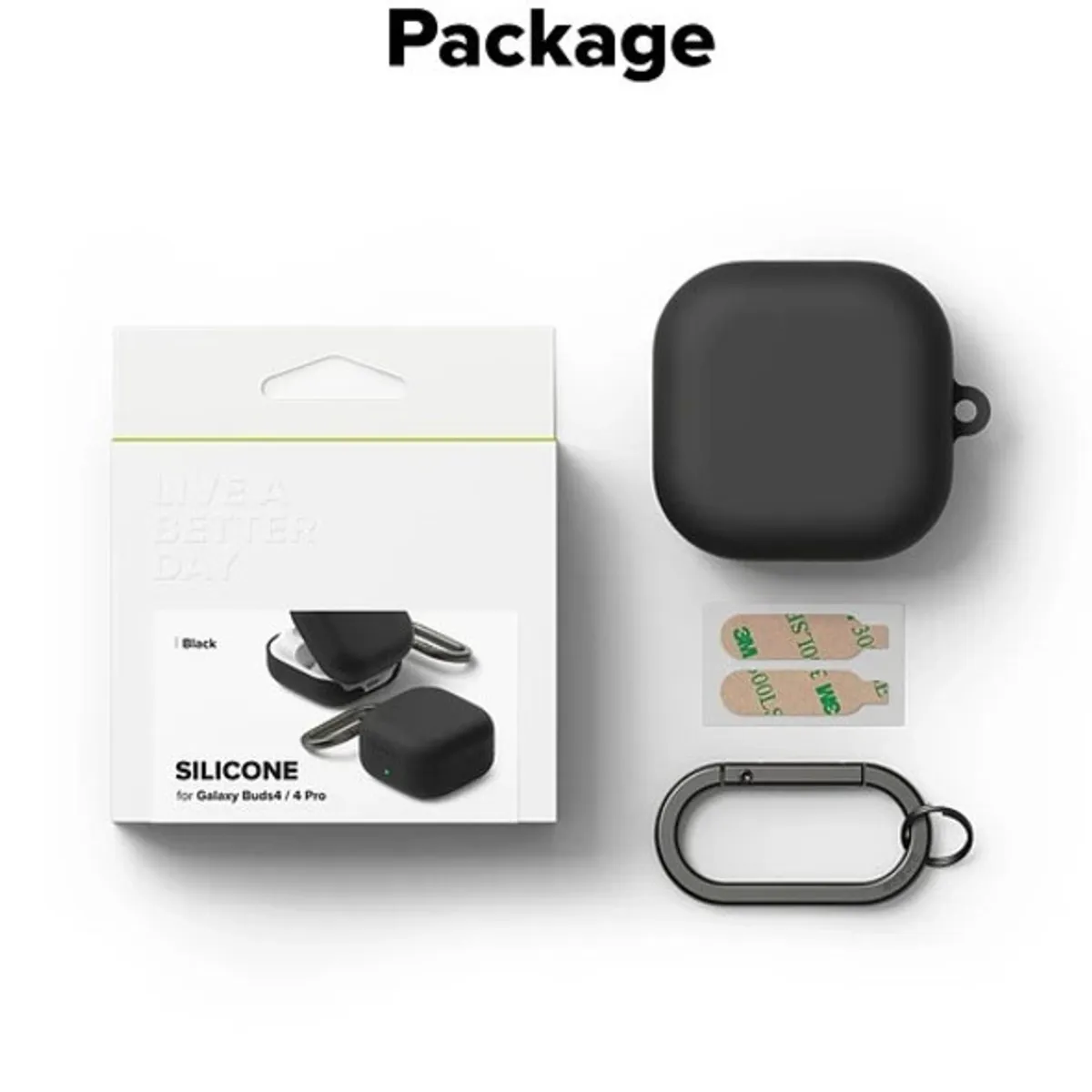 RINGKE - Carcasa Funda para Galaxy Buds 4 / 4 Pro Silicona Negro
