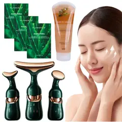 KDK - Set Regalo Mujer con Masajeador Eléctrico 3 Cabezales Reafirmante Antiedad