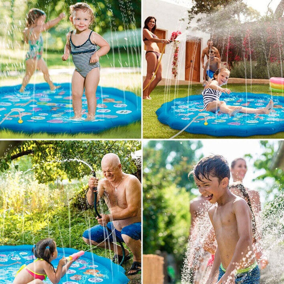 GENERICO - Alfombra Piscina Lanza Agua Rociador 145cm