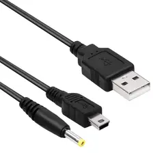GENERICO - Cable 2 en 1 carga y datos Usb para PSP