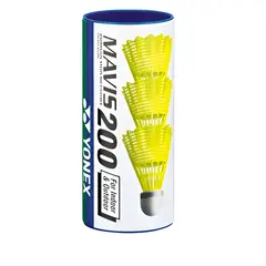 YONEX - PLUMILLA DE BADMINTON MAVIS 200B MEDIUM AMARILLA X3
