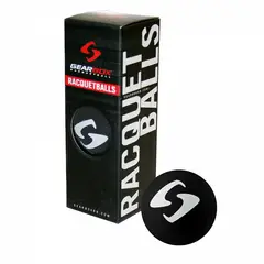 GEAR BOX - PELOTA DE RACQUETBALL GEARBOX NEGRAS X3