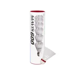 YONEX - PLUMILLA DE BADMINTON MAVIS 600 FAST BLANCA X6