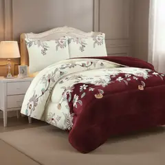 GENERICO - PLUMON CON CHIPORRO PLUSH DISEÑO BURDEO FOREADO ELEGANTE 2 PLAZAS GSOL