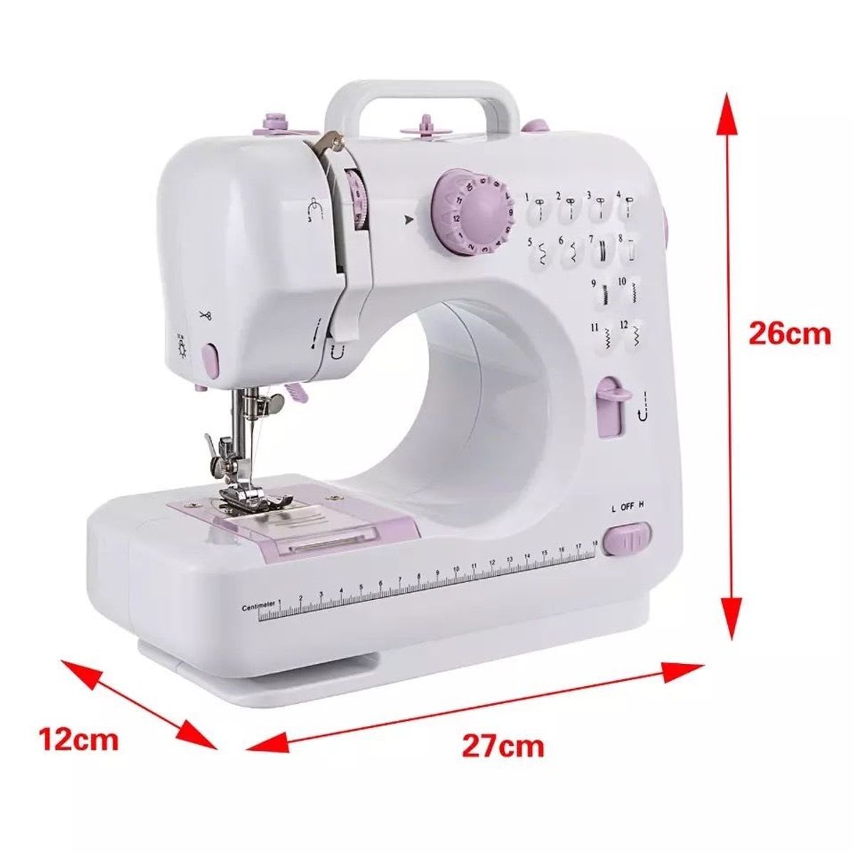 MOVI - Máquina de Coser Portátil Multifuncional con Luz LED y Pedal - 12 Puntadas Compacta
