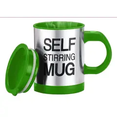 GENERICO - Vaso Taza Café Agitador Eléctrico Mugs Mezclador Verde Self Stirring Mug