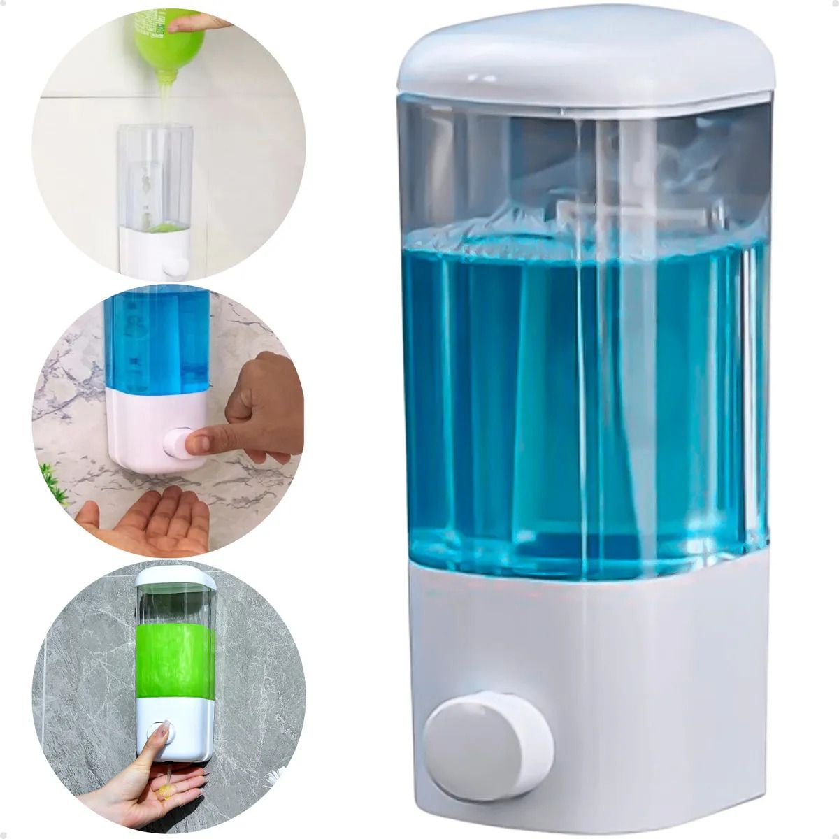 GENERICO - Dispensador de jabón líquido en gel con alcohol, 500 ml