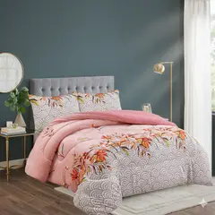 GENERICO - PLUMON CON CHIPORRO PLUSH DISEÑO PALO ROSA HOJAS ELEGANTE 2 PLAZAS GSOL