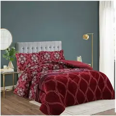 GENERICO - PLUMON CON CHIPORRO PLUSH DISEÑO BURDEO PATRON ELEGANTE 2 PLAZAS GSOL