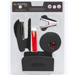 GENERICO - Set Perforadora + Corchetera + Sacacorchete + Dispensador Negro