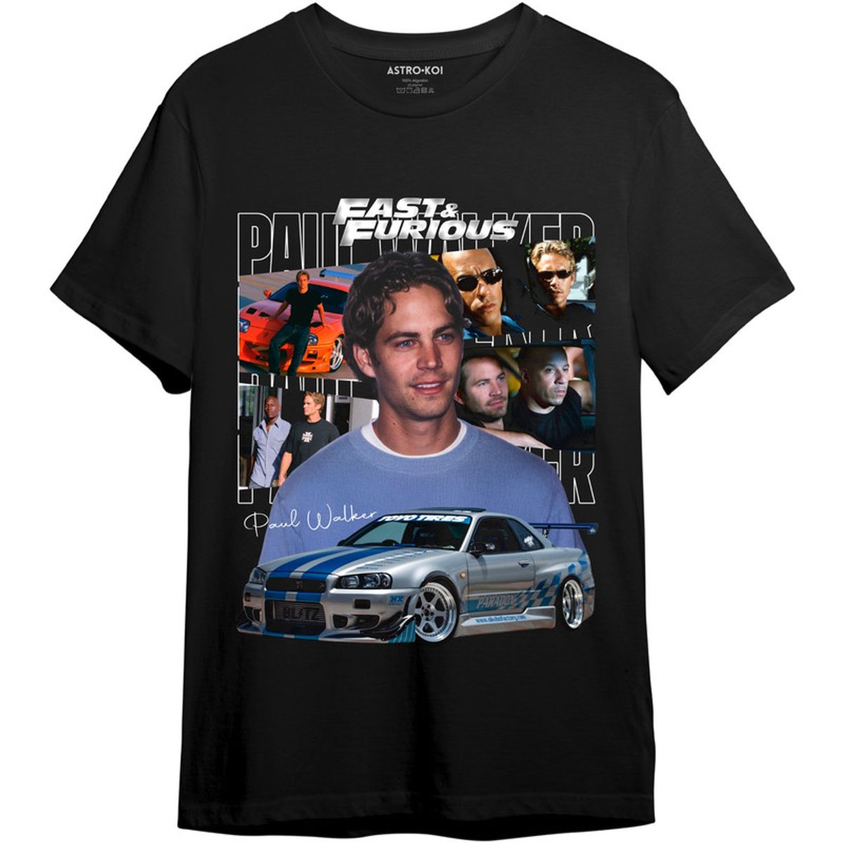 ROLY - Polera Paul Walker R34 Rápido y Furioso JDM Auto - Algodón