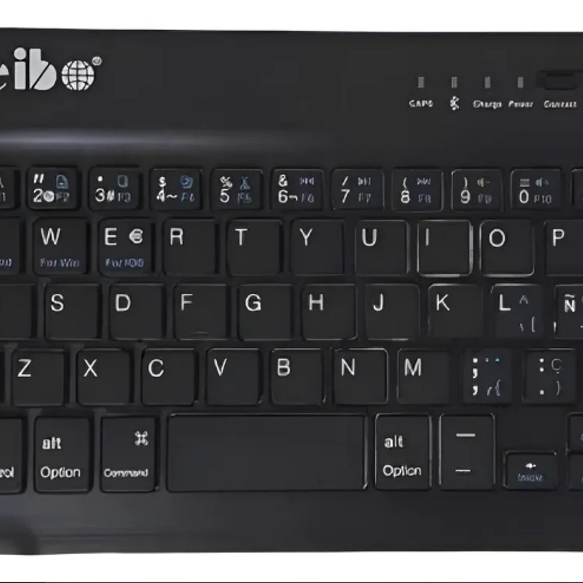 GENERICO - Teclado Mini Slim Inalámbrico Bluetooth Keyboard Wb-3000 Negro