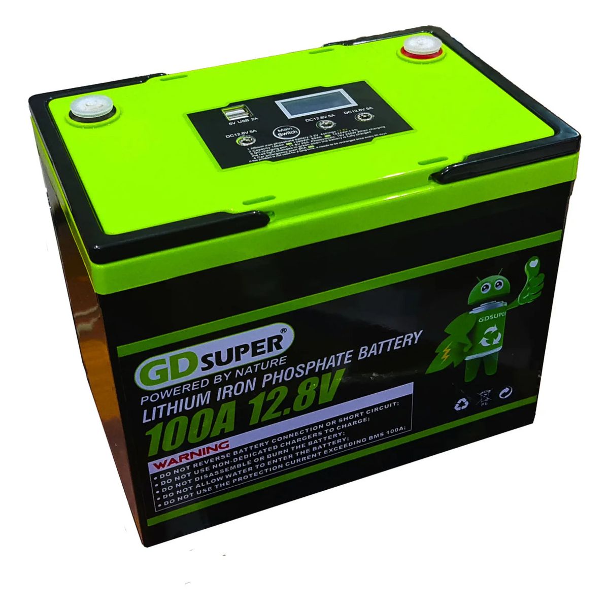 Batería Qp 12.8v 100ah Energía Solar Usb 5v Litio, marca GENERICO - Foto Principal